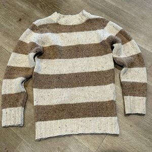 Avoca Ireland Wool Cashmere Striped Crew Neck Sweater